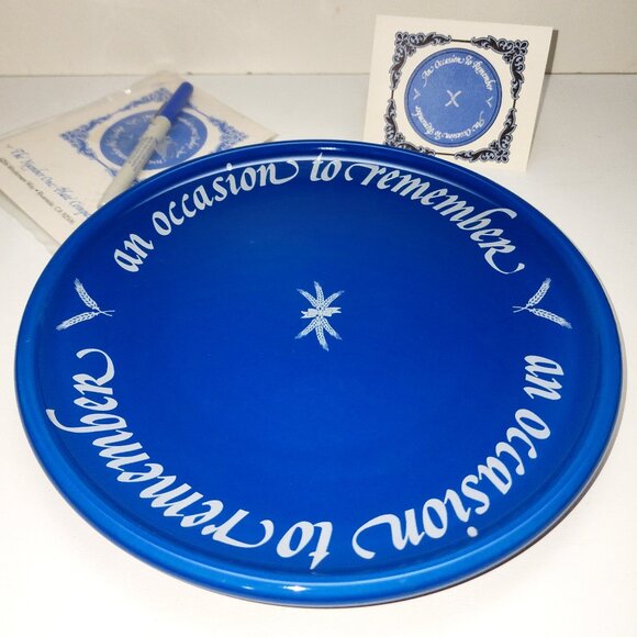 Blue "An Occasion To Remeber" Memory Plate by The Number One Plate Company - Picture 1 of 4
